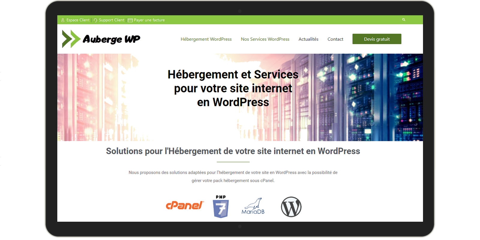 Hébergement et Services Wordpress par Sencyb